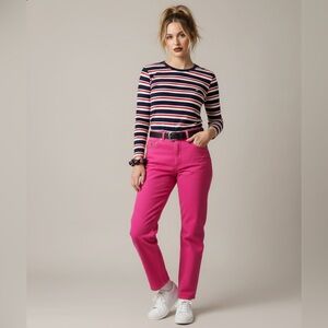 VINTAGE RARE 90's TOMMY HILFIGER TOMMY JEANS Hot Pink Denim Jeans Womens 4 Y2K